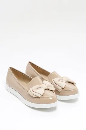 Nude Flat Bow Shoes