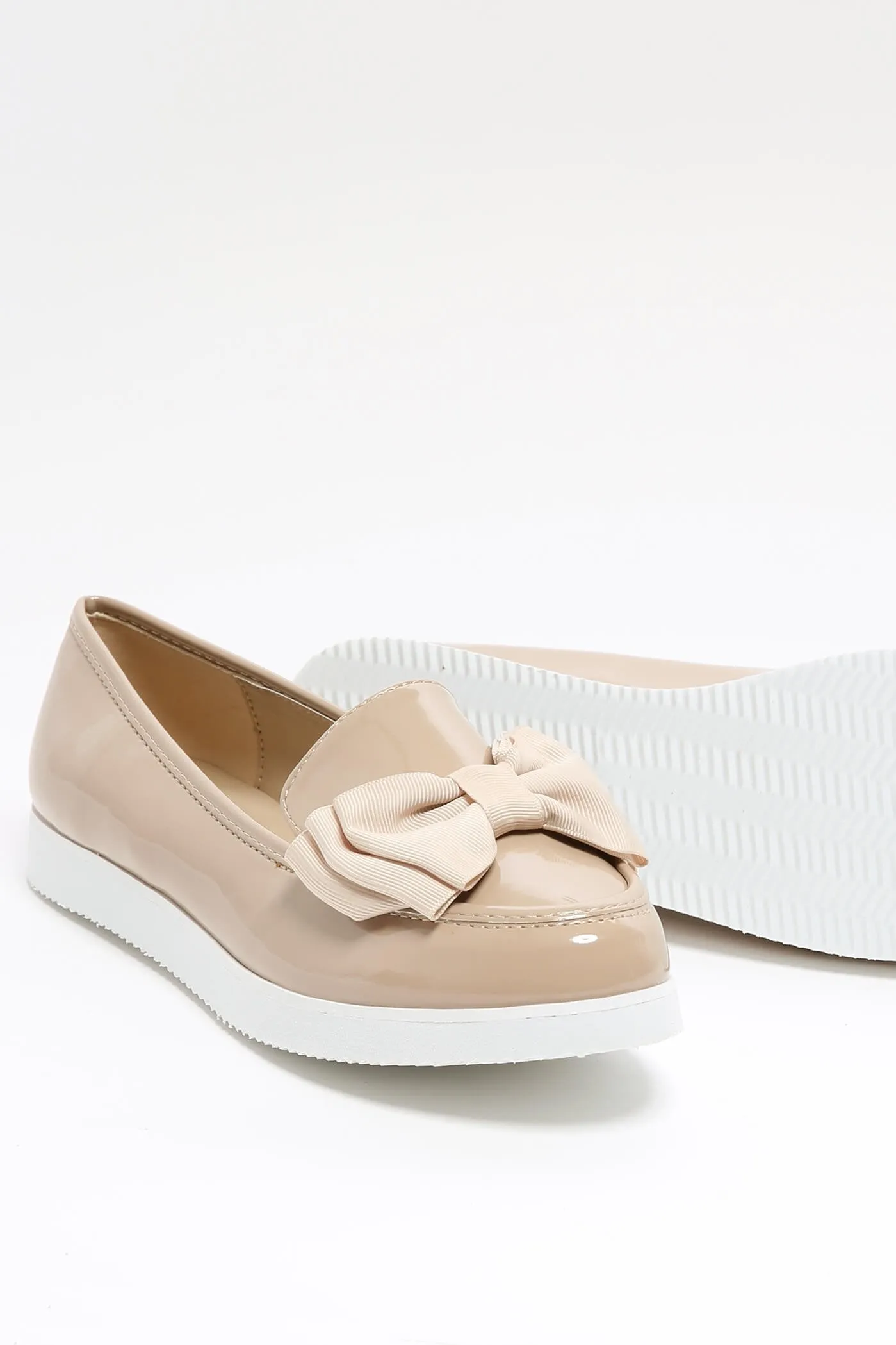 Nude Flat Bow Shoes