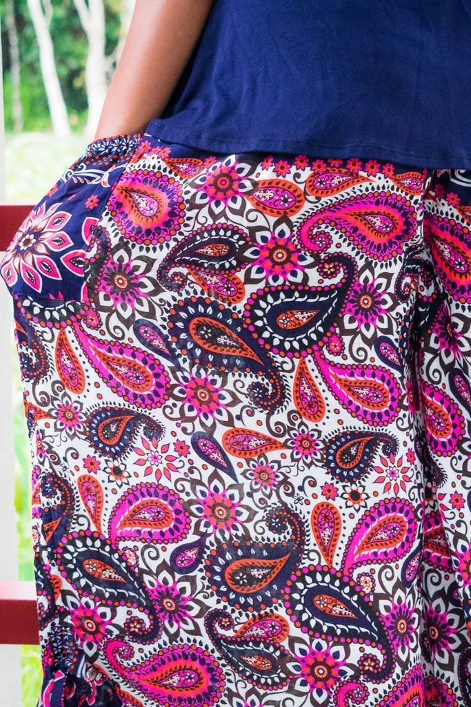 Passport Pants - Paisley Navy