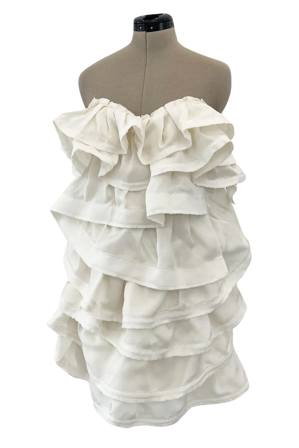 Prettiest Resort 2010 Lanvin by Alber Elbaz Runway Wedding Silk Ruffle Mini Dress