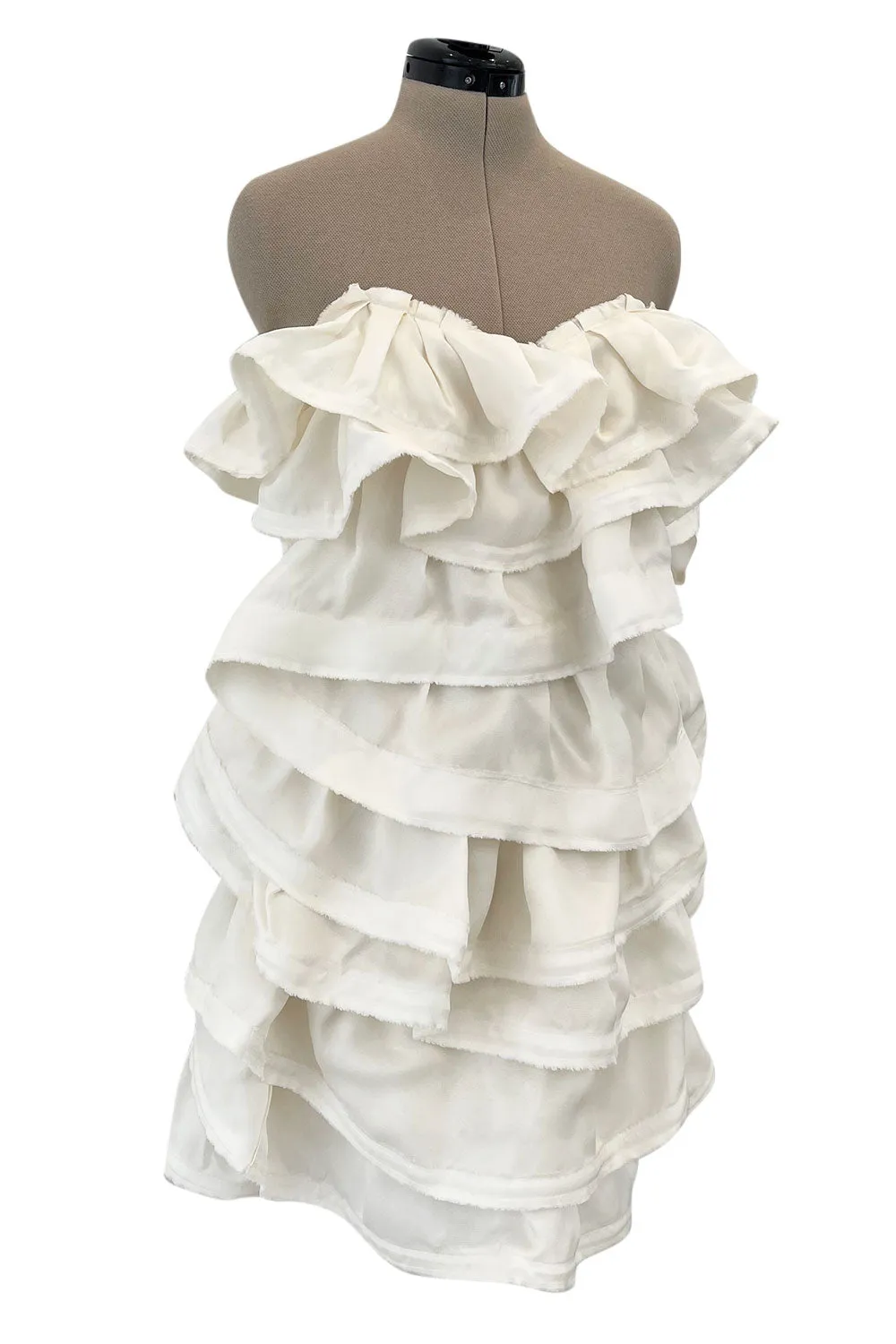 Prettiest Resort 2010 Lanvin by Alber Elbaz Runway Wedding Silk Ruffle Mini Dress