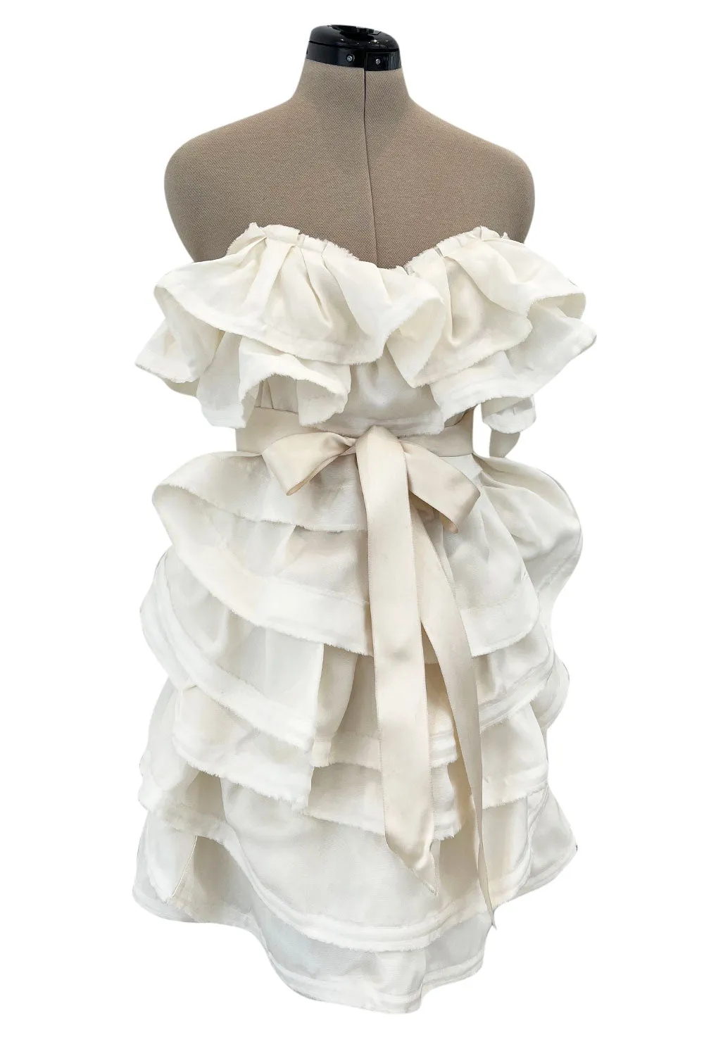 Prettiest Resort 2010 Lanvin by Alber Elbaz Runway Wedding Silk Ruffle Mini Dress