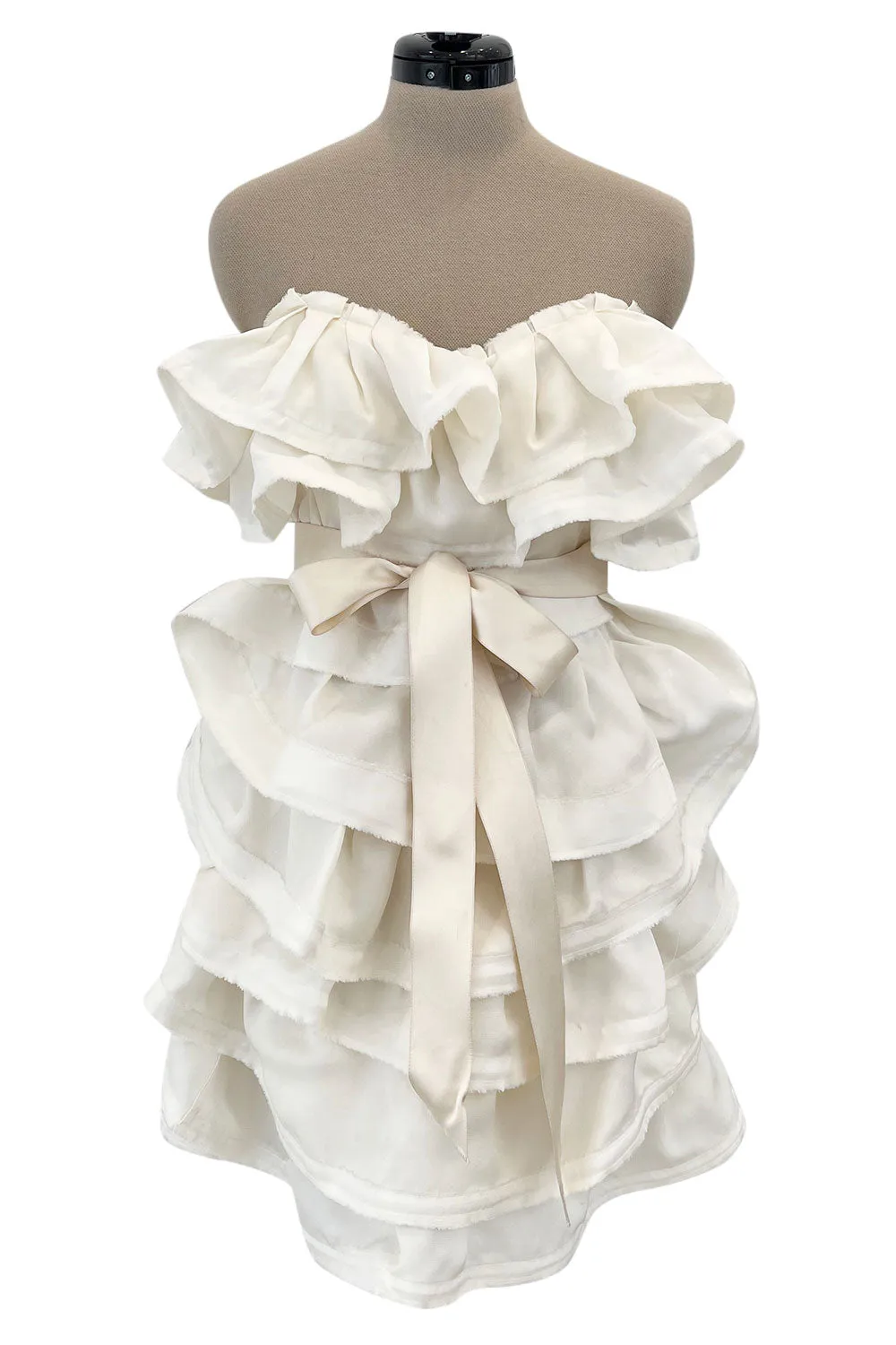 Prettiest Resort 2010 Lanvin by Alber Elbaz Runway Wedding Silk Ruffle Mini Dress