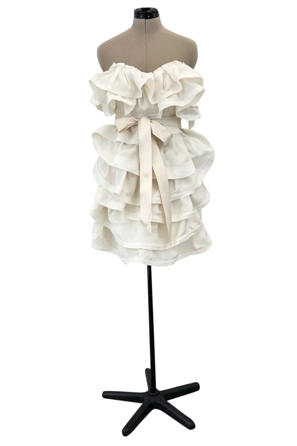 Prettiest Resort 2010 Lanvin by Alber Elbaz Runway Wedding Silk Ruffle Mini Dress