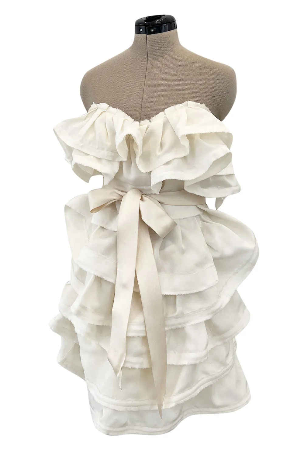 Prettiest Resort 2010 Lanvin by Alber Elbaz Runway Wedding Silk Ruffle Mini Dress