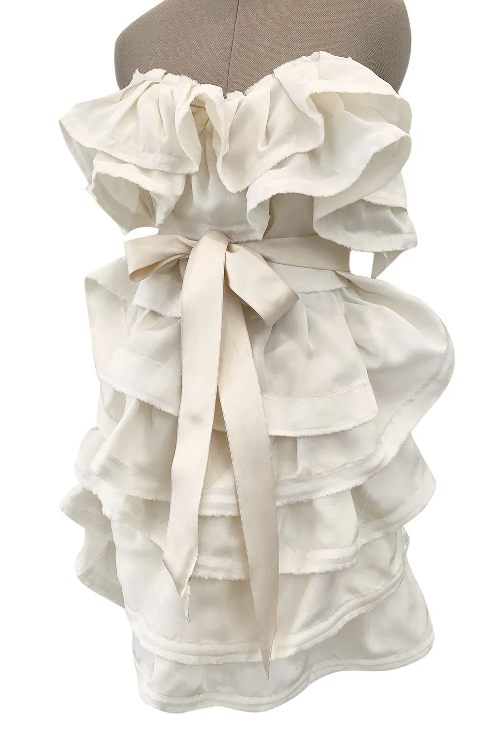 Prettiest Resort 2010 Lanvin by Alber Elbaz Runway Wedding Silk Ruffle Mini Dress