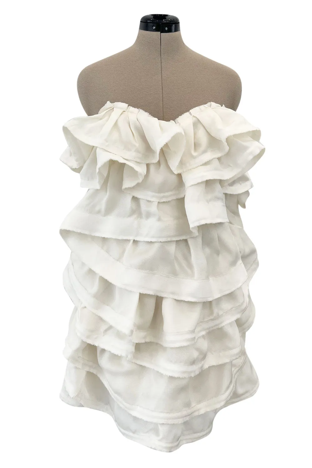 Prettiest Resort 2010 Lanvin by Alber Elbaz Runway Wedding Silk Ruffle Mini Dress