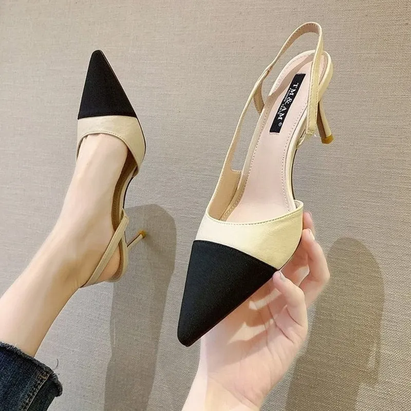 Purpdrank - High Heel Sandals Women New Women's Shoes Pointed Toe Sandals Women's Stiletto Fashion Shoes Sandals