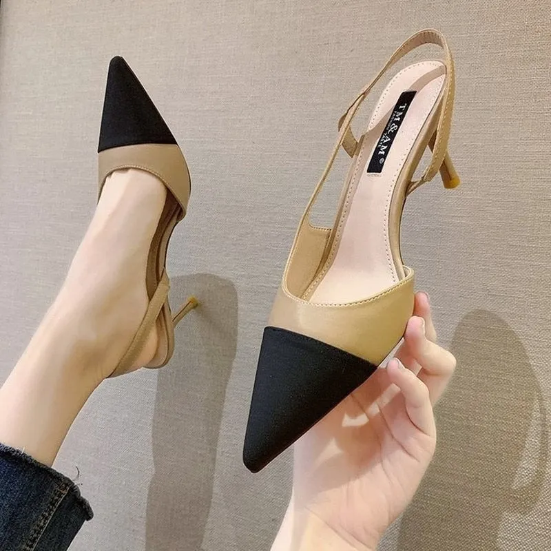 Purpdrank - High Heel Sandals Women New Women's Shoes Pointed Toe Sandals Women's Stiletto Fashion Shoes Sandals