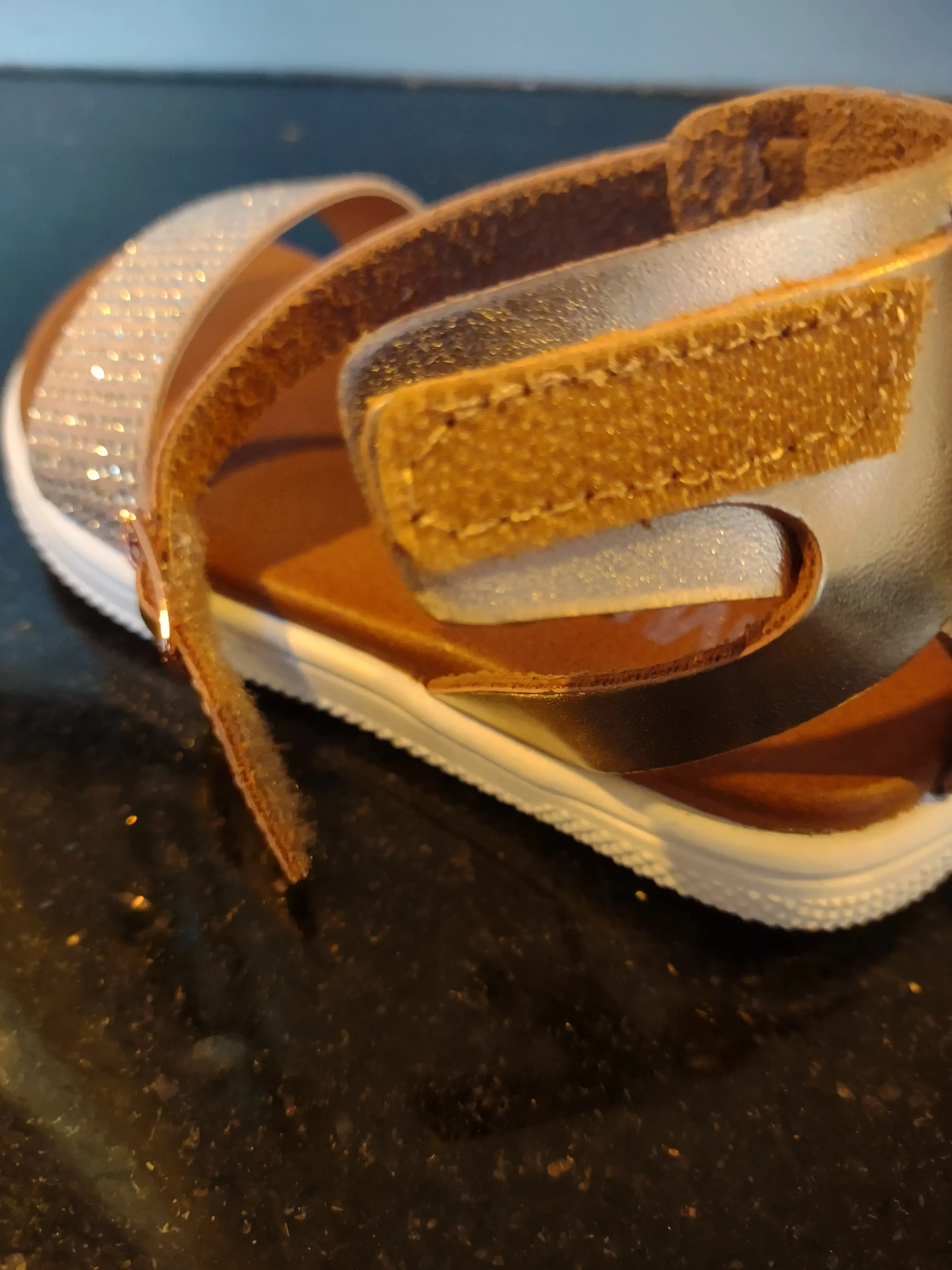 Rose gold sandals with Glitz | Mini Mia Ellen-J