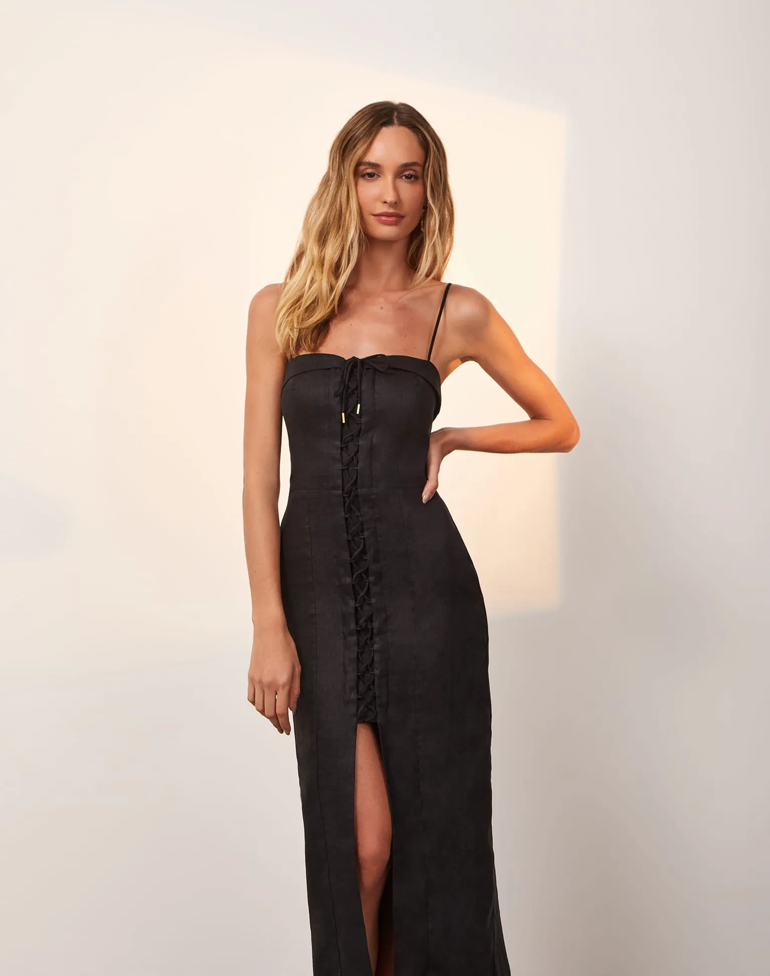 Rubia Midi Dress - Black