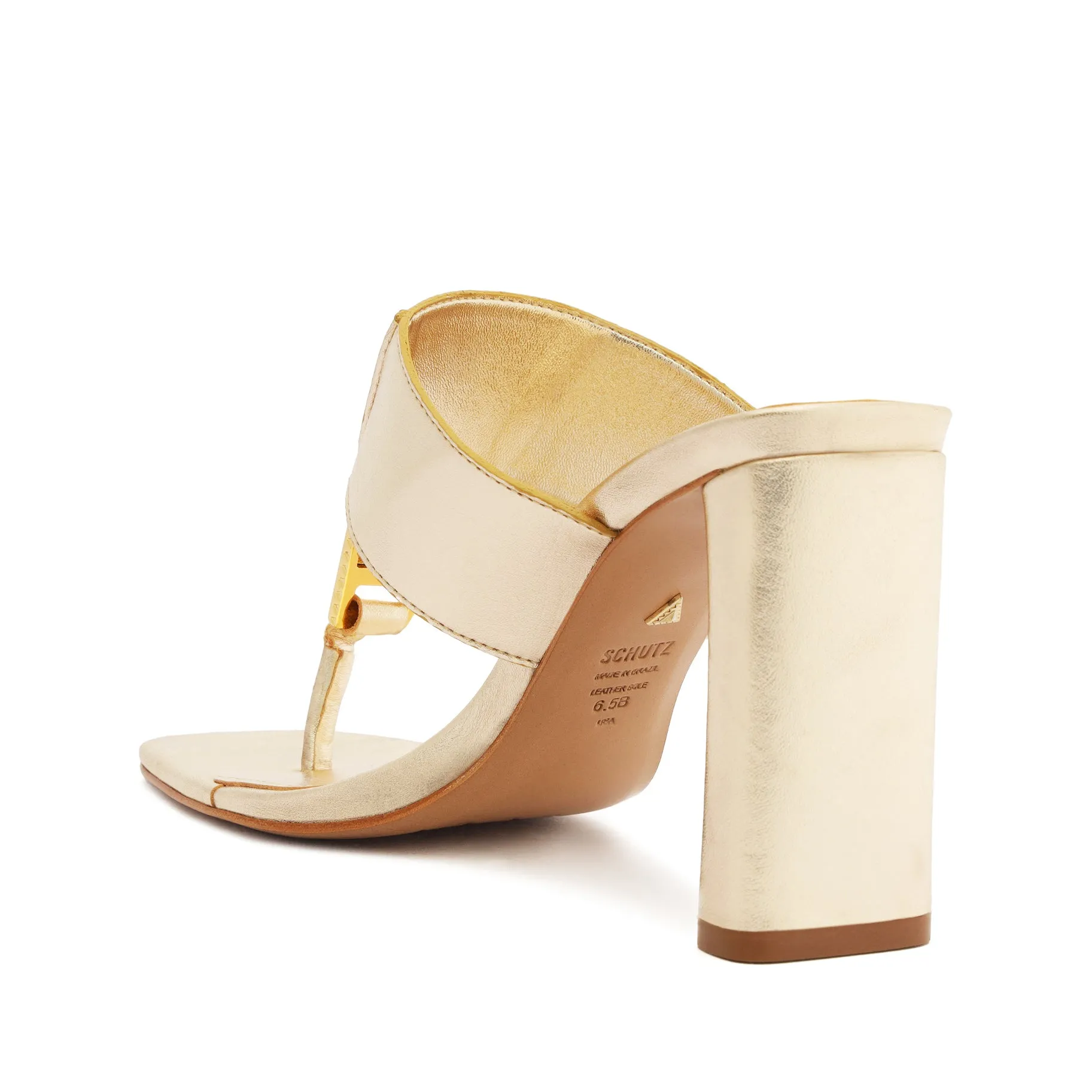 Salma Metallic Leather Sandal