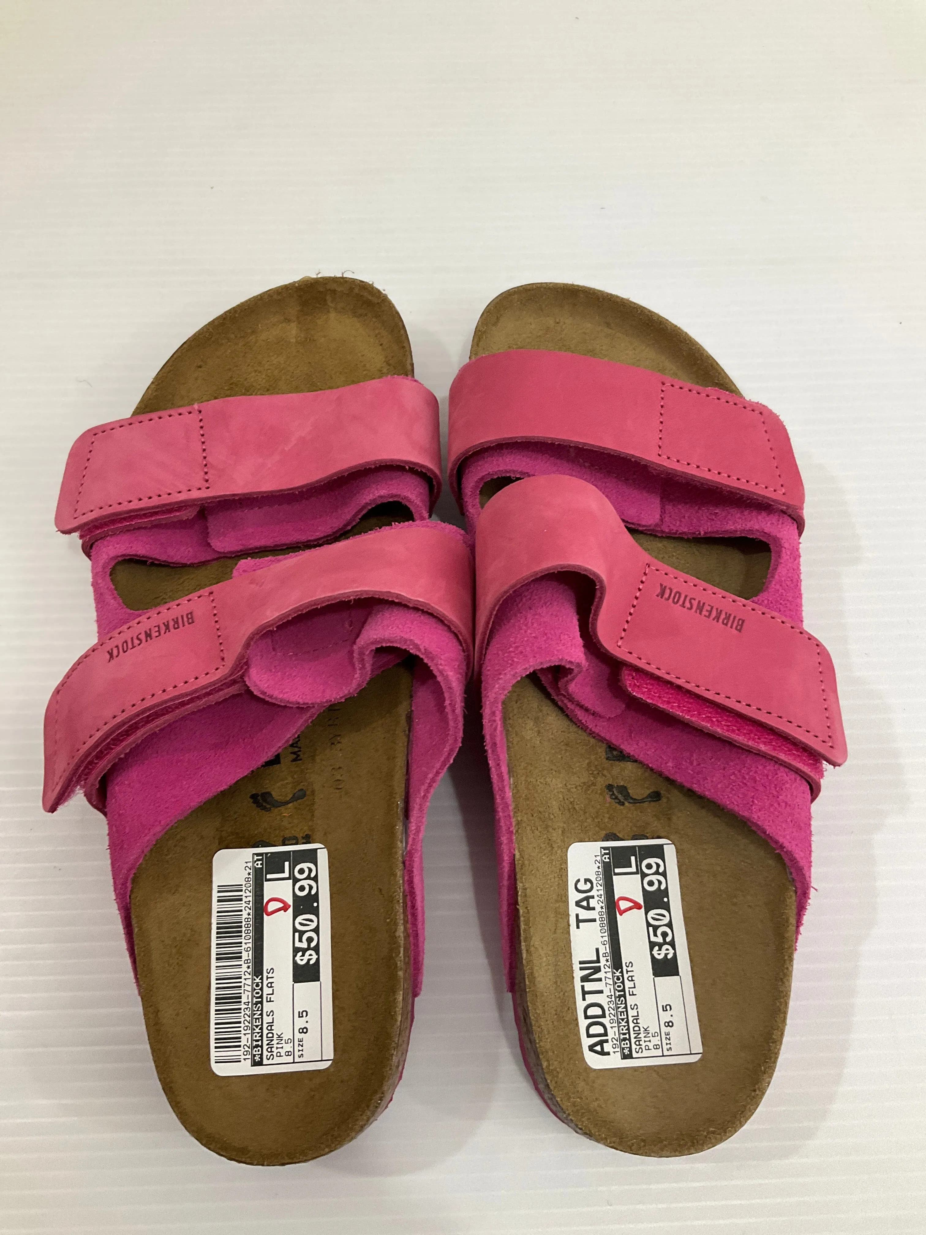 Sandals Flats By Birkenstock In Pink, Size: 8.5