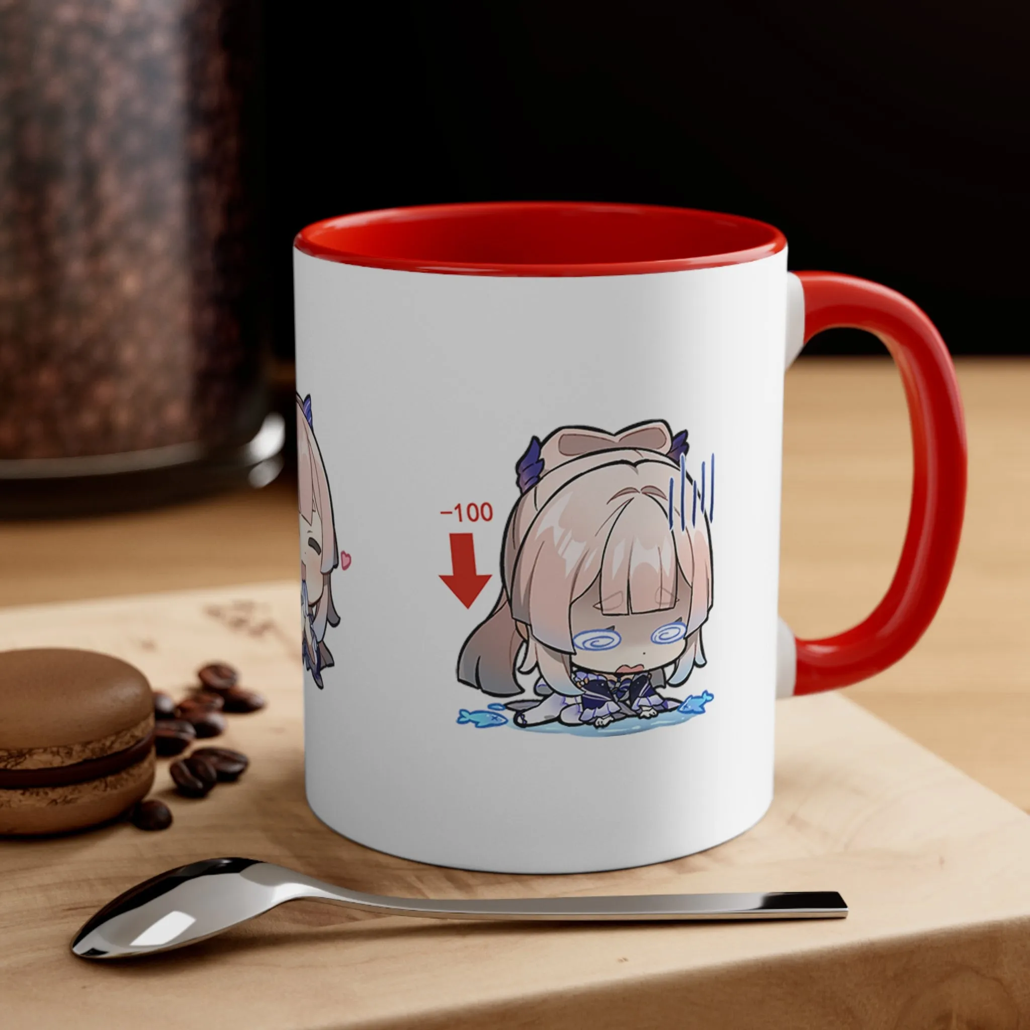 Sangonomiya Genshin Impact Kokomi Accent Coffee Mug, 11oz Cups Mugs Cup Gift For Gamer Gifts Game Anime Fanart Fan Birthday Valentine's Christmas