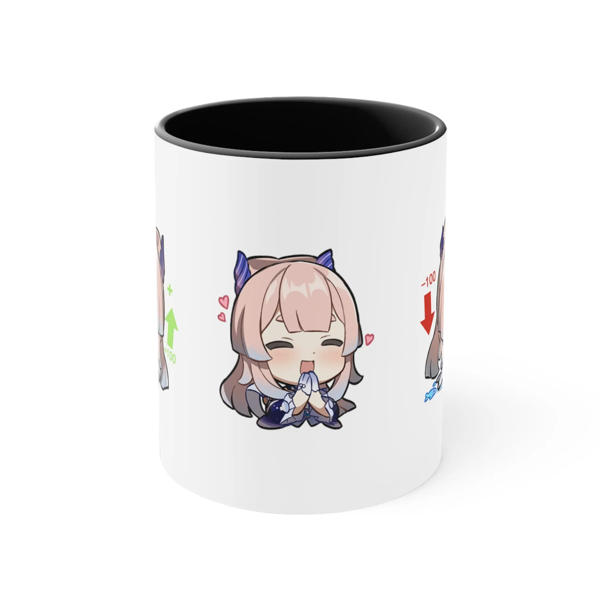 Sangonomiya Genshin Impact Kokomi Accent Coffee Mug, 11oz Cups Mugs Cup Gift For Gamer Gifts Game Anime Fanart Fan Birthday Valentine's Christmas