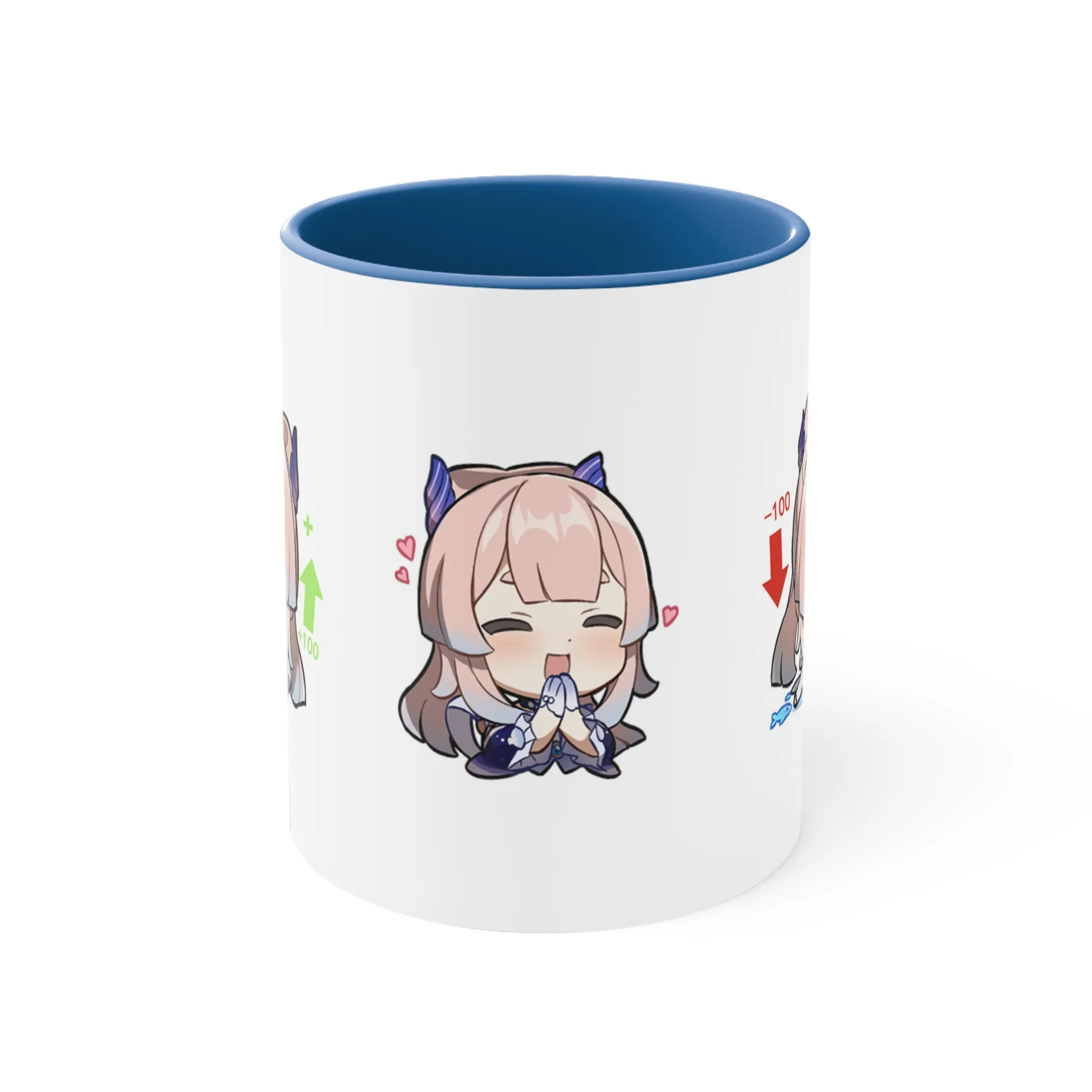 Sangonomiya Genshin Impact Kokomi Accent Coffee Mug, 11oz Cups Mugs Cup Gift For Gamer Gifts Game Anime Fanart Fan Birthday Valentine's Christmas