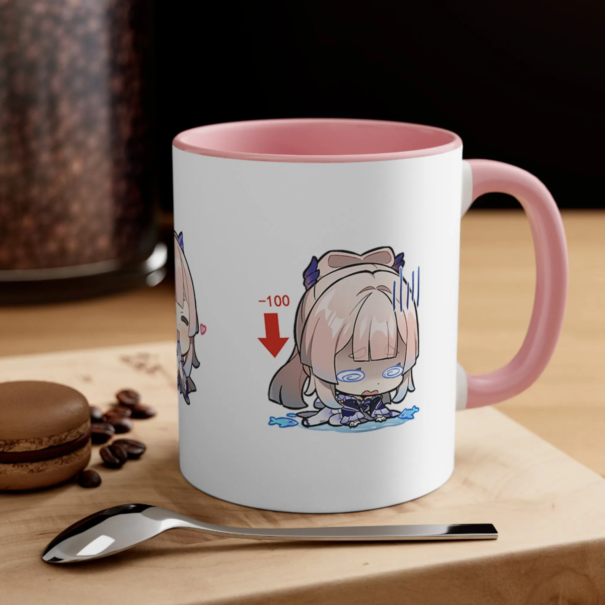 Sangonomiya Genshin Impact Kokomi Accent Coffee Mug, 11oz Cups Mugs Cup Gift For Gamer Gifts Game Anime Fanart Fan Birthday Valentine's Christmas