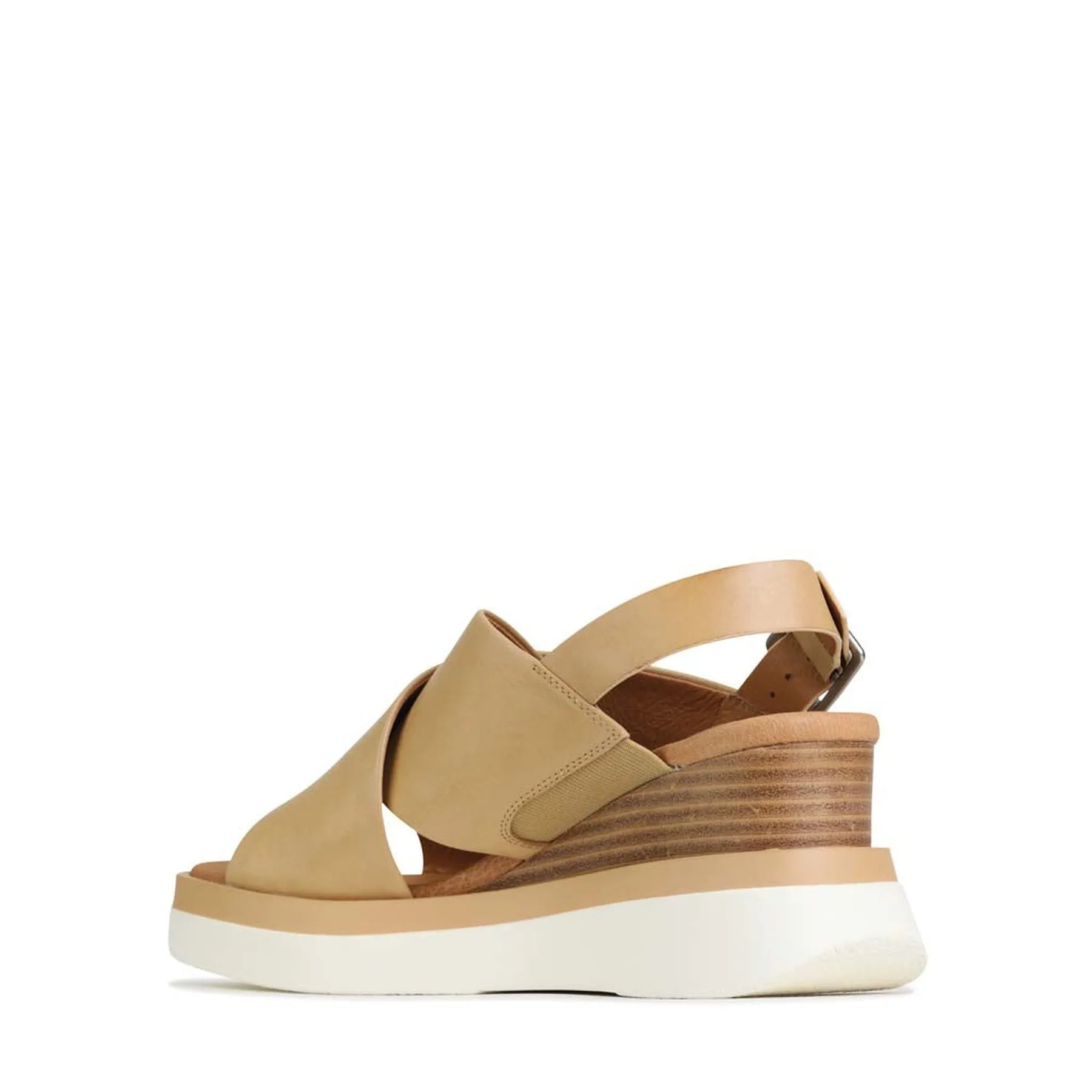 SASILLE LEATHER WEDGE SANDALS