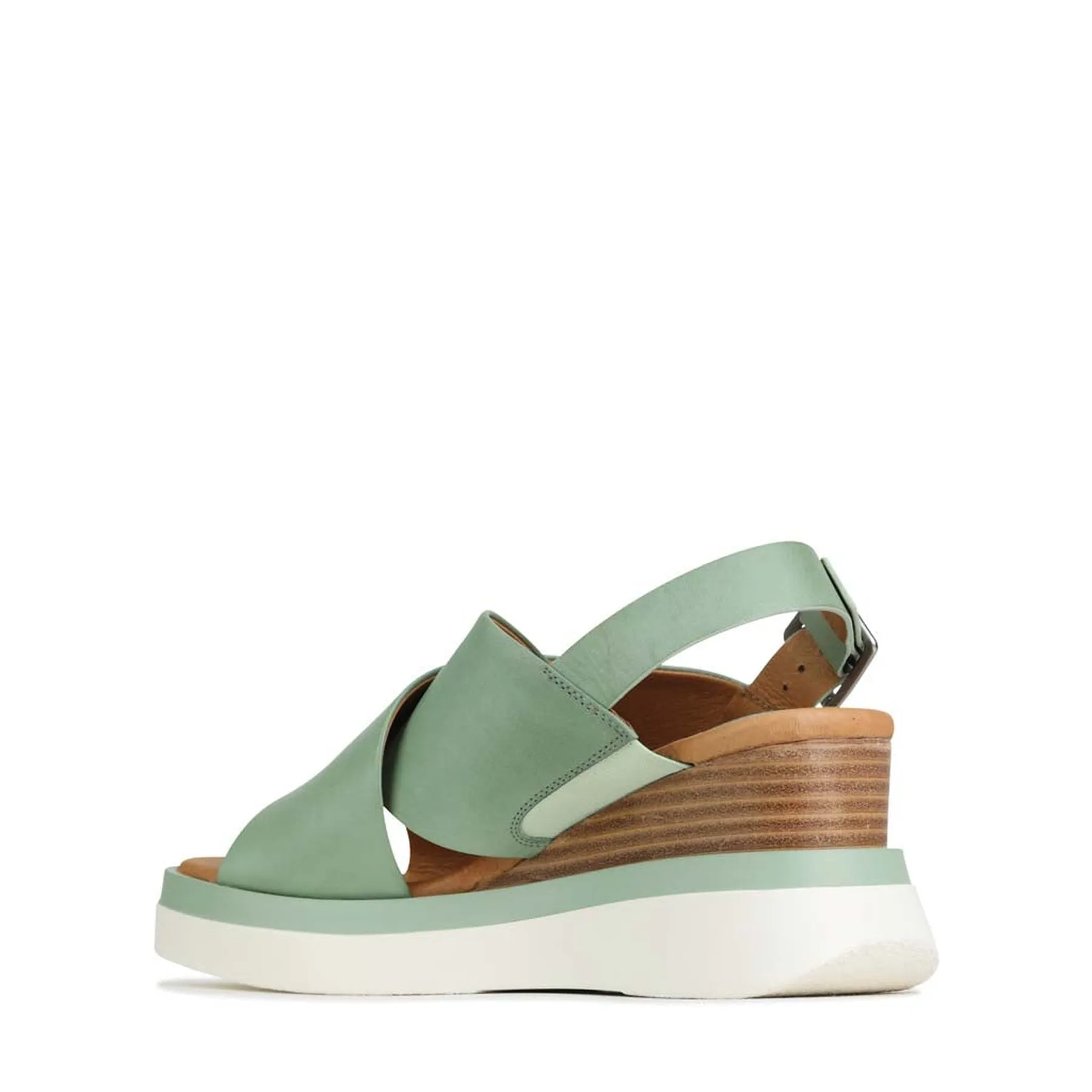 SASILLE LEATHER WEDGE SANDALS