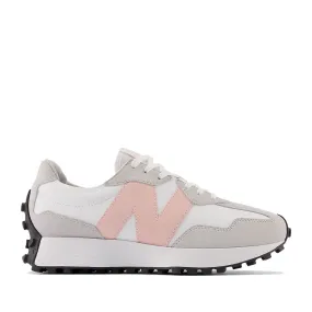 Scarpe Donna NEW BALANCE Sneakers 327 in Suede e Nylon colore White Rain Cloud e Pink Haze