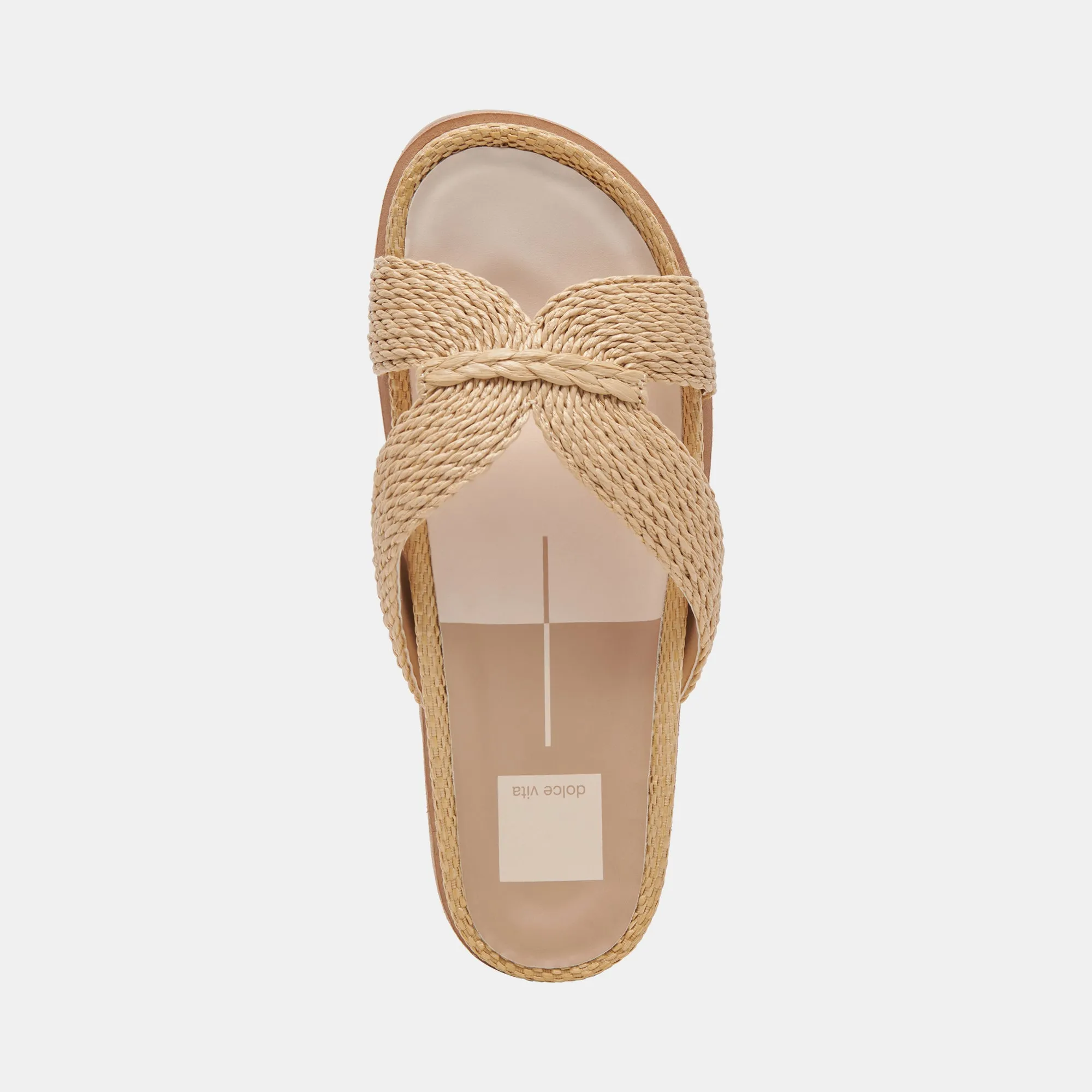 SELDA WIDE SANDALS LT NATURAL RAFFIA