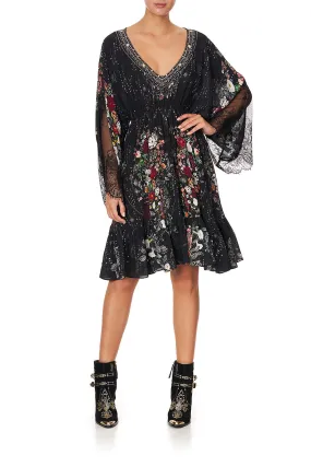 SHORT DRESS WITH LACE SLEEVE TO THE GYPSY