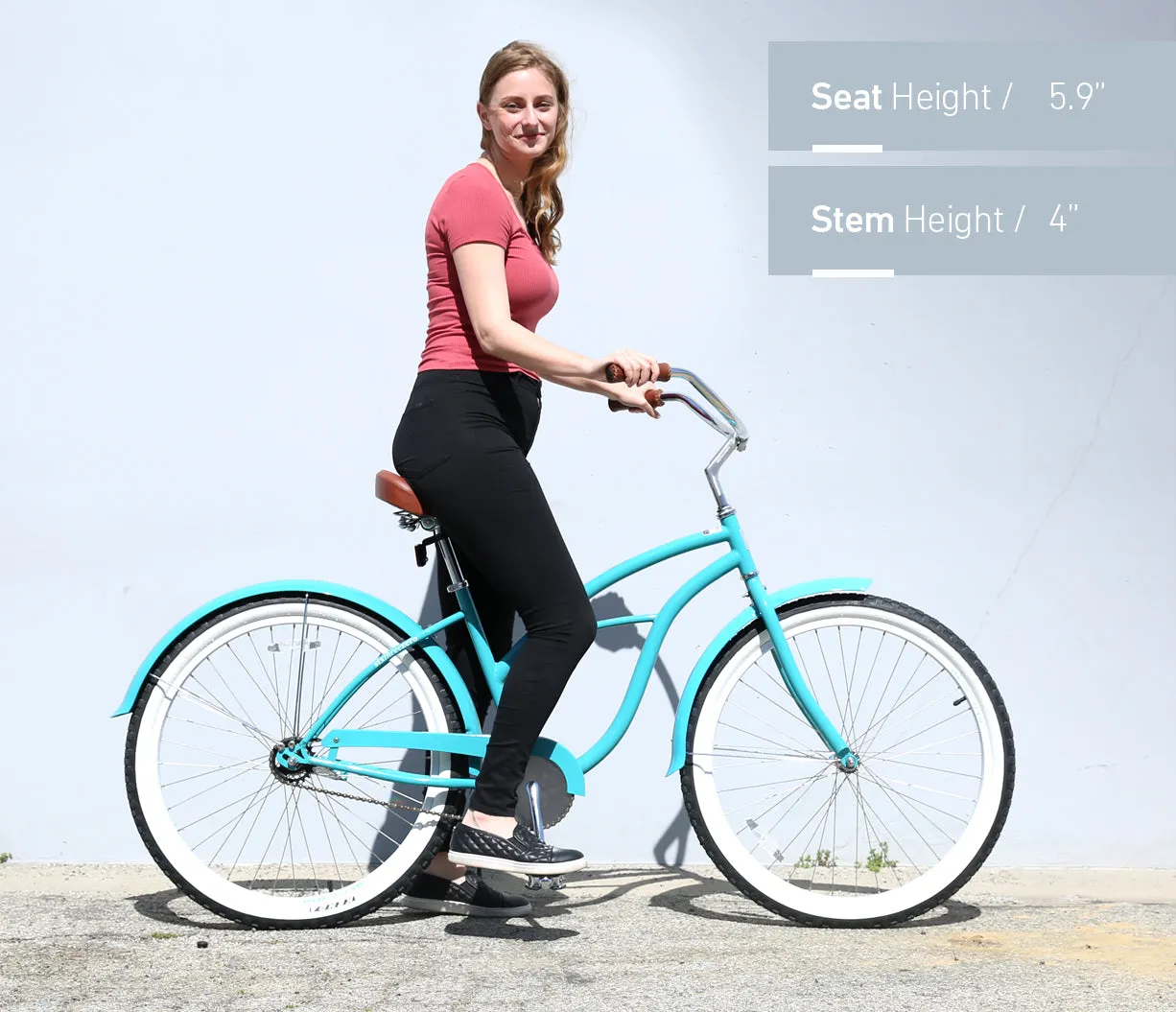 sixthreezero BE Women's Single Speed Beach Cruiser Bicycle