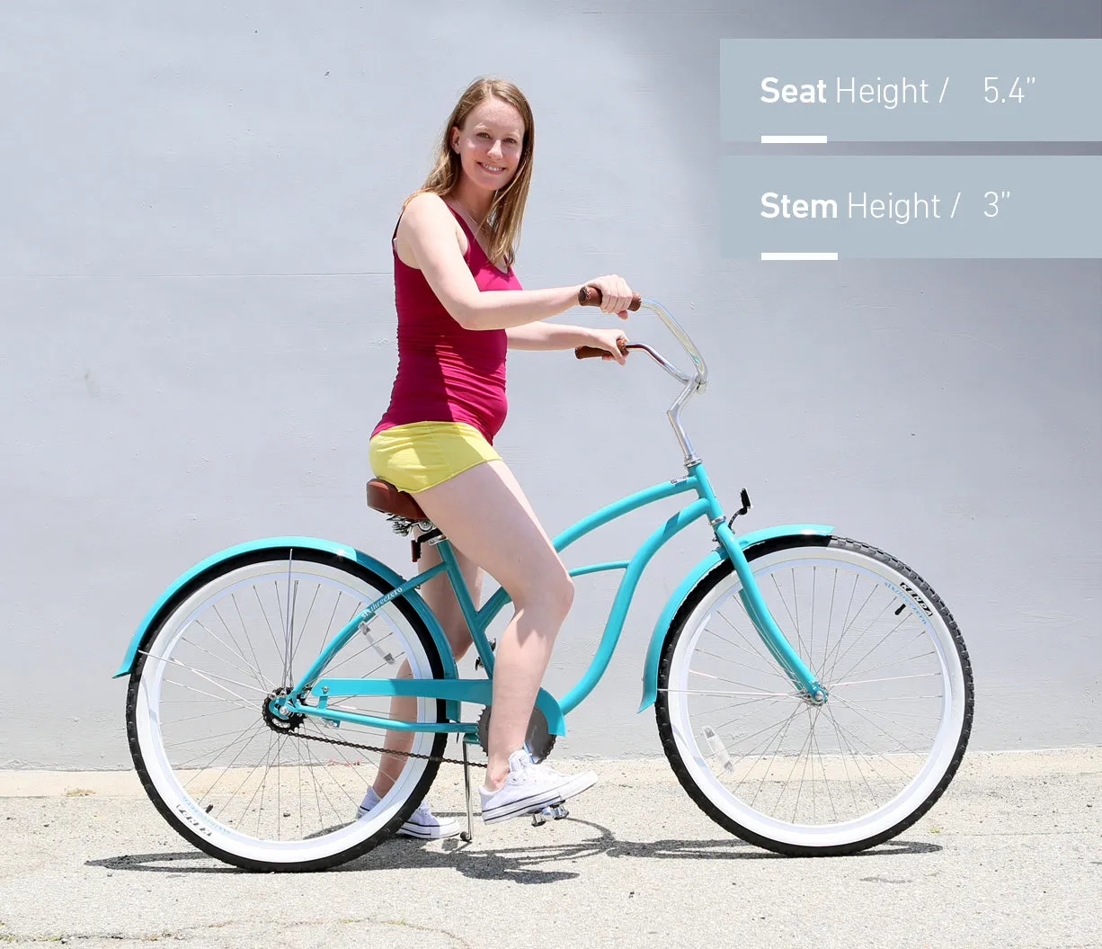 sixthreezero BE Women's Single Speed Beach Cruiser Bicycle