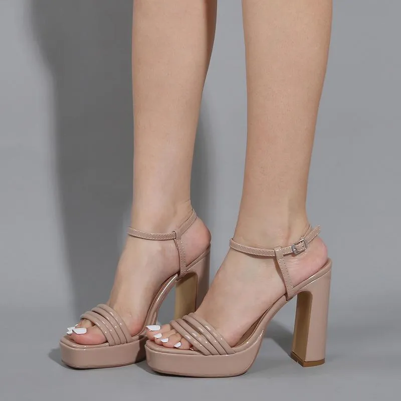 Square toes Ankle Strap Sandals