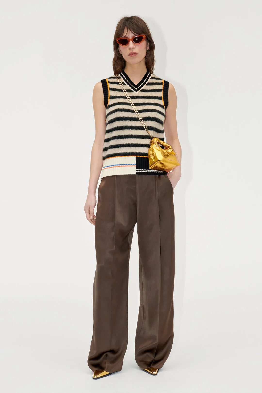 Stine Goya Ciara Pants Heavy Satin Fudge