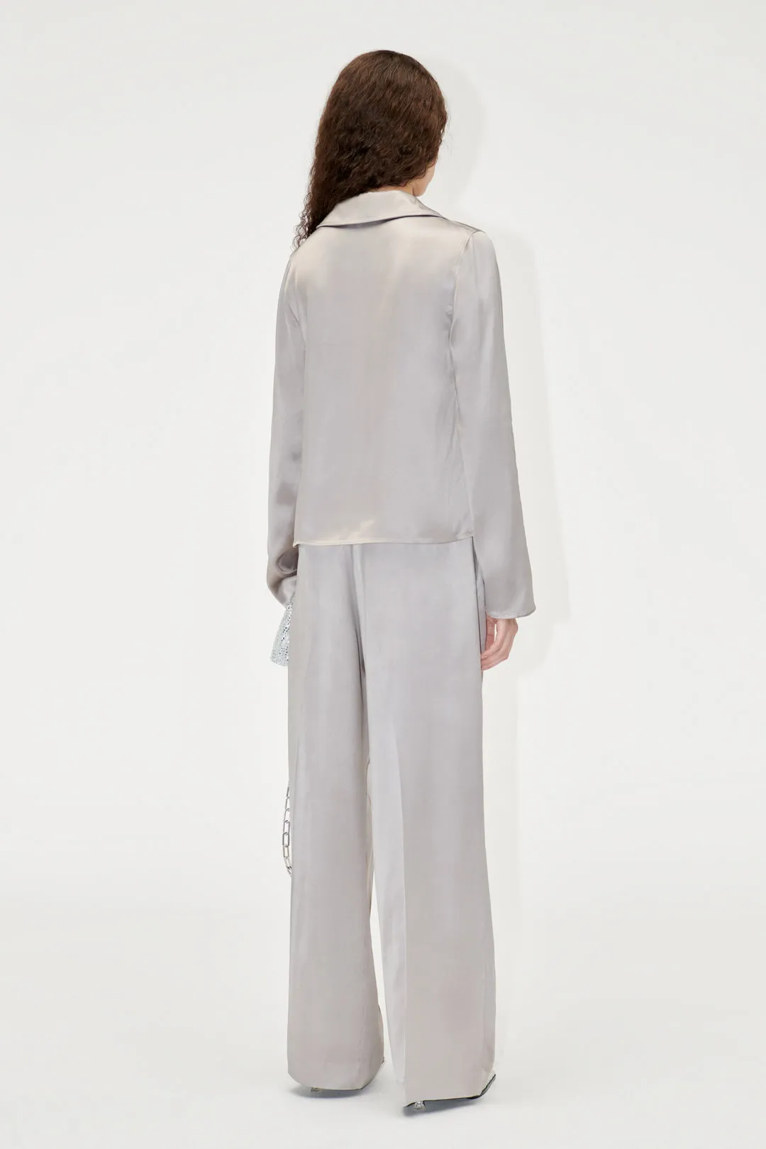 Stine Goya Ciara Pants Heavy Satin Grey Stone