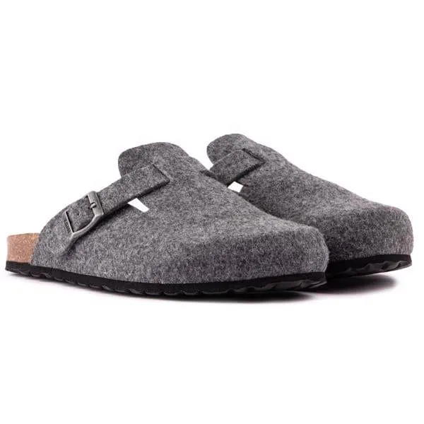 Taro Men's Footbed Textile Vegan Sandals | Grey