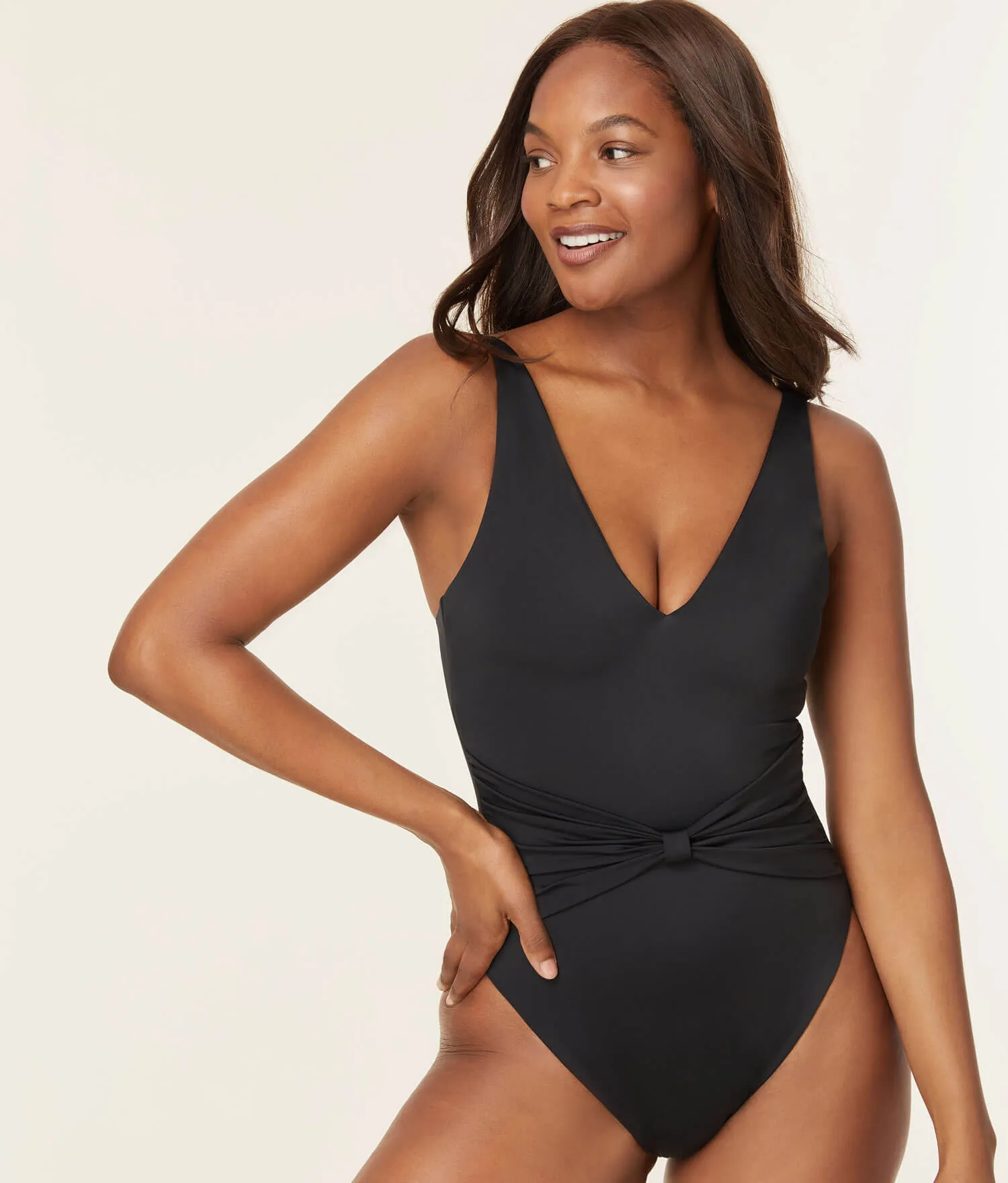 The Amor One Piece - Eco Nylon - Black - Long Torso