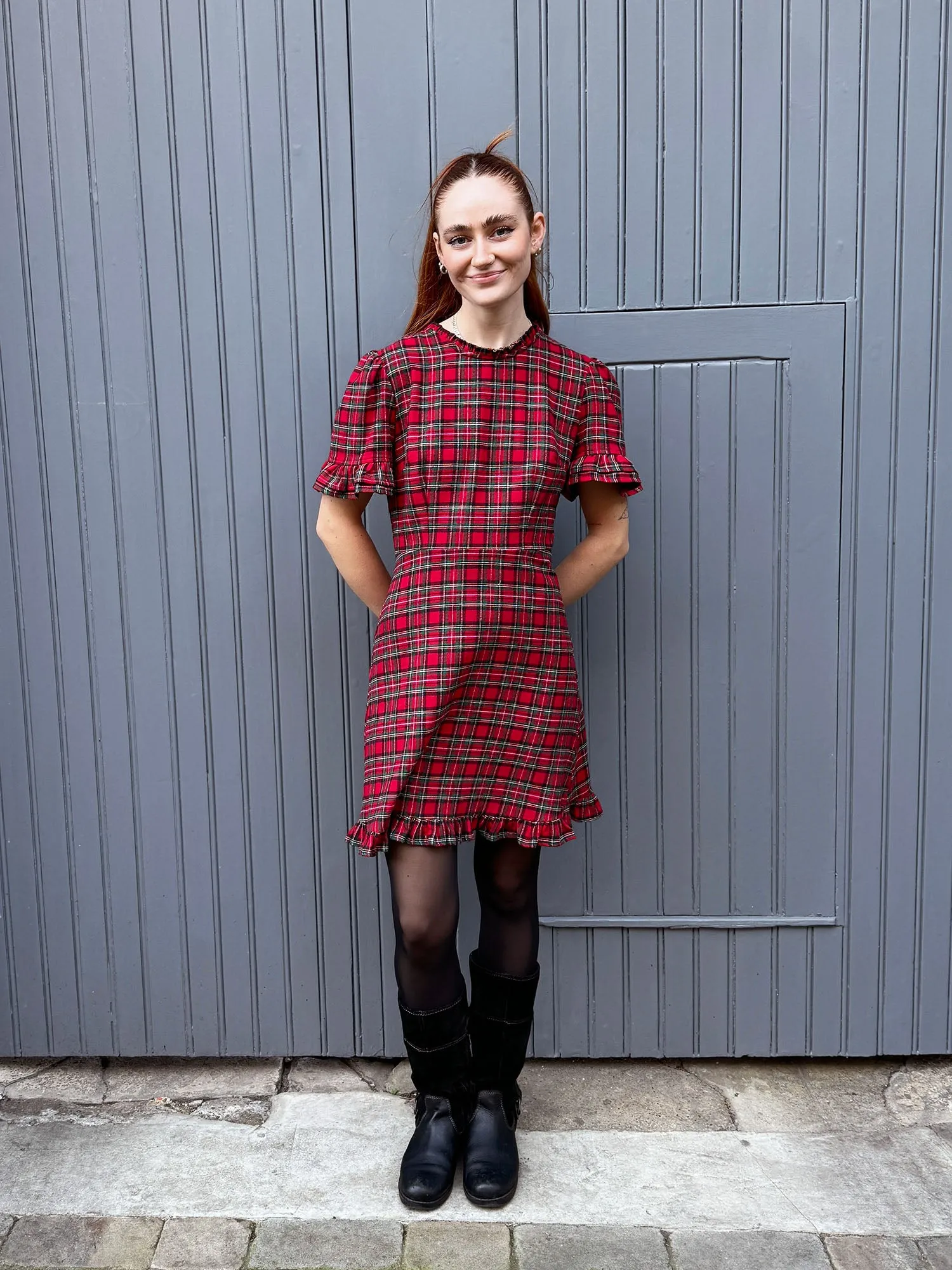 The Elora Tartan Dress