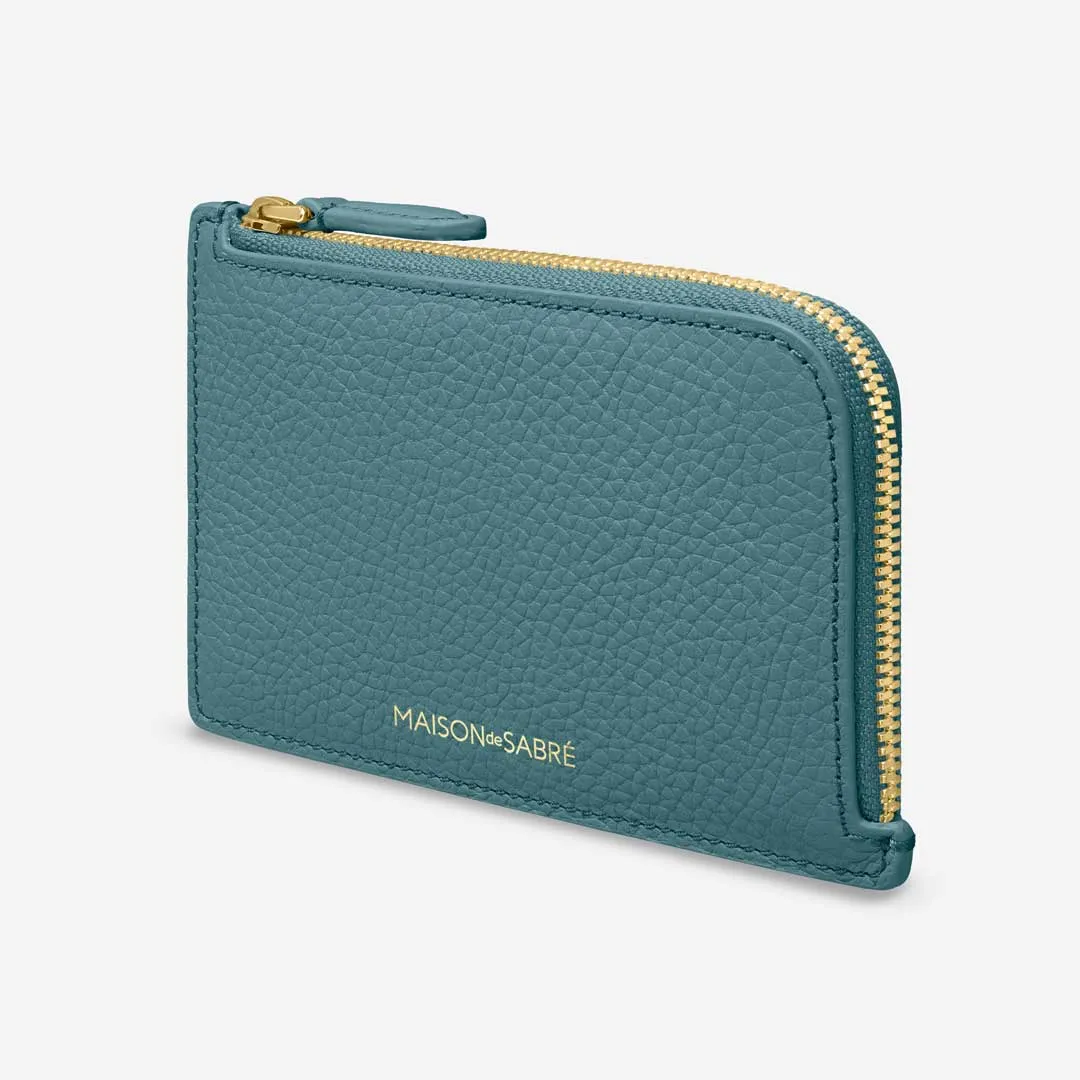 The Zip Card Holder - Bondi Blue