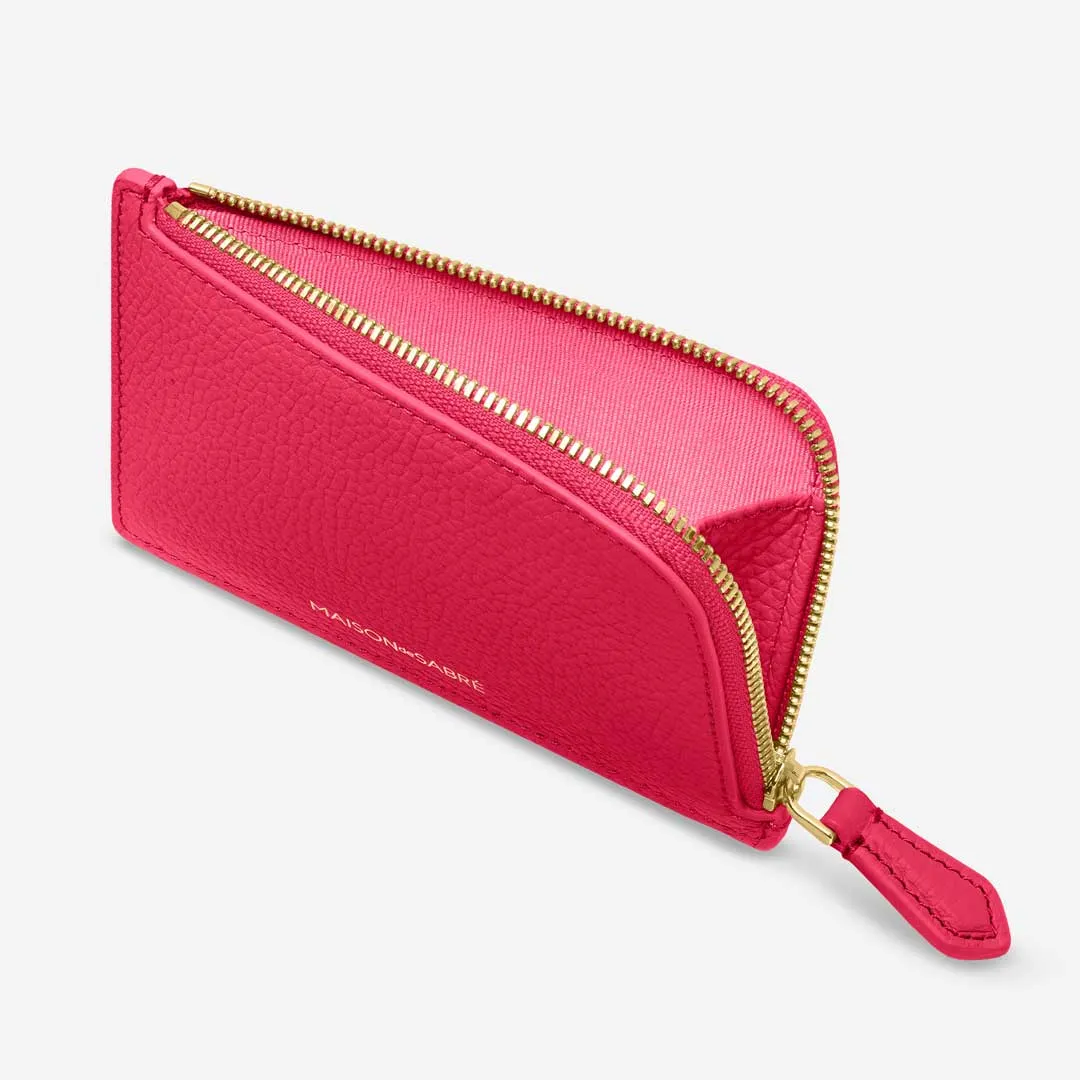 The Zip Card Holder - Shibuya Fuchsia