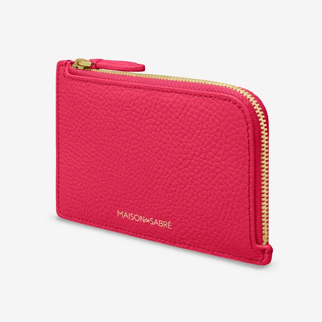 The Zip Card Holder - Shibuya Fuchsia