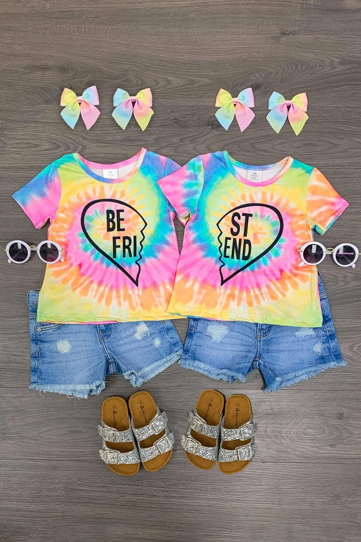 Tie Dye "Best Friends" Top