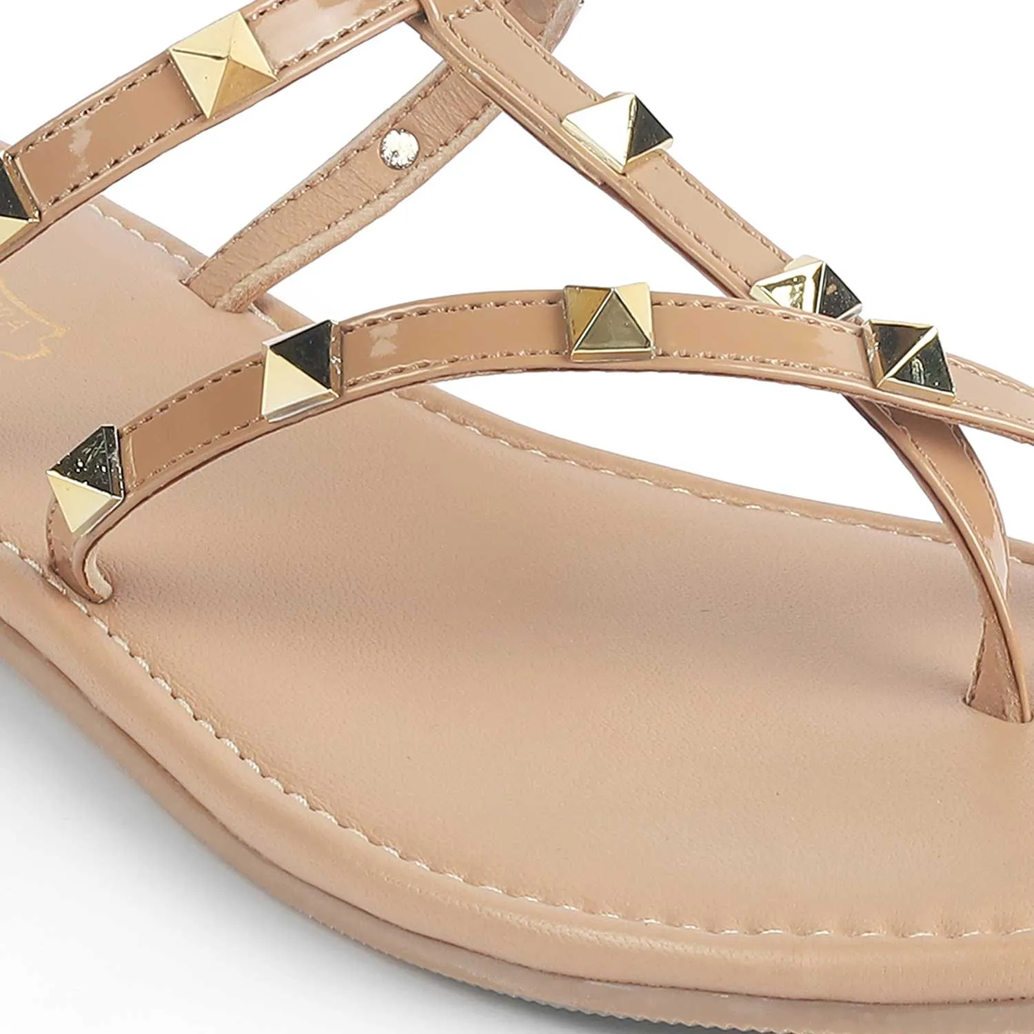 Tresmode Astud Beige Women's Casual Flats