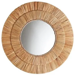 Two-Tier Layer Mirror with Seagrass and Firwood Frame