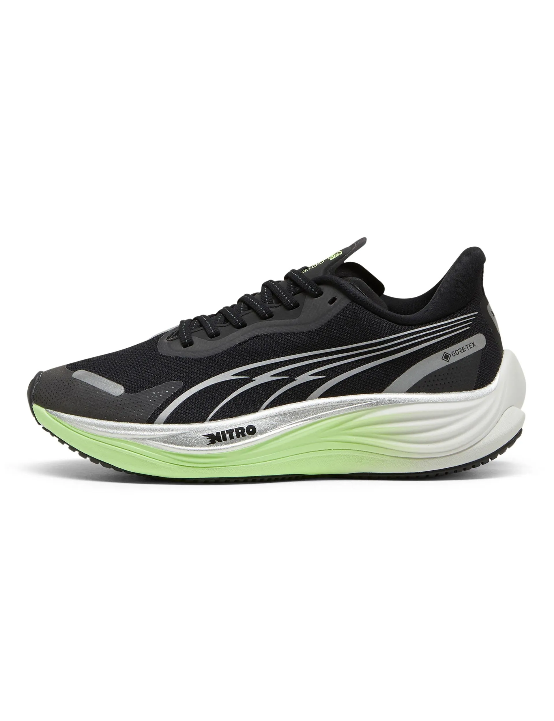 Velocity NITRO 3 GTX Running Shoes - Black/Silver/Fizzy Apple