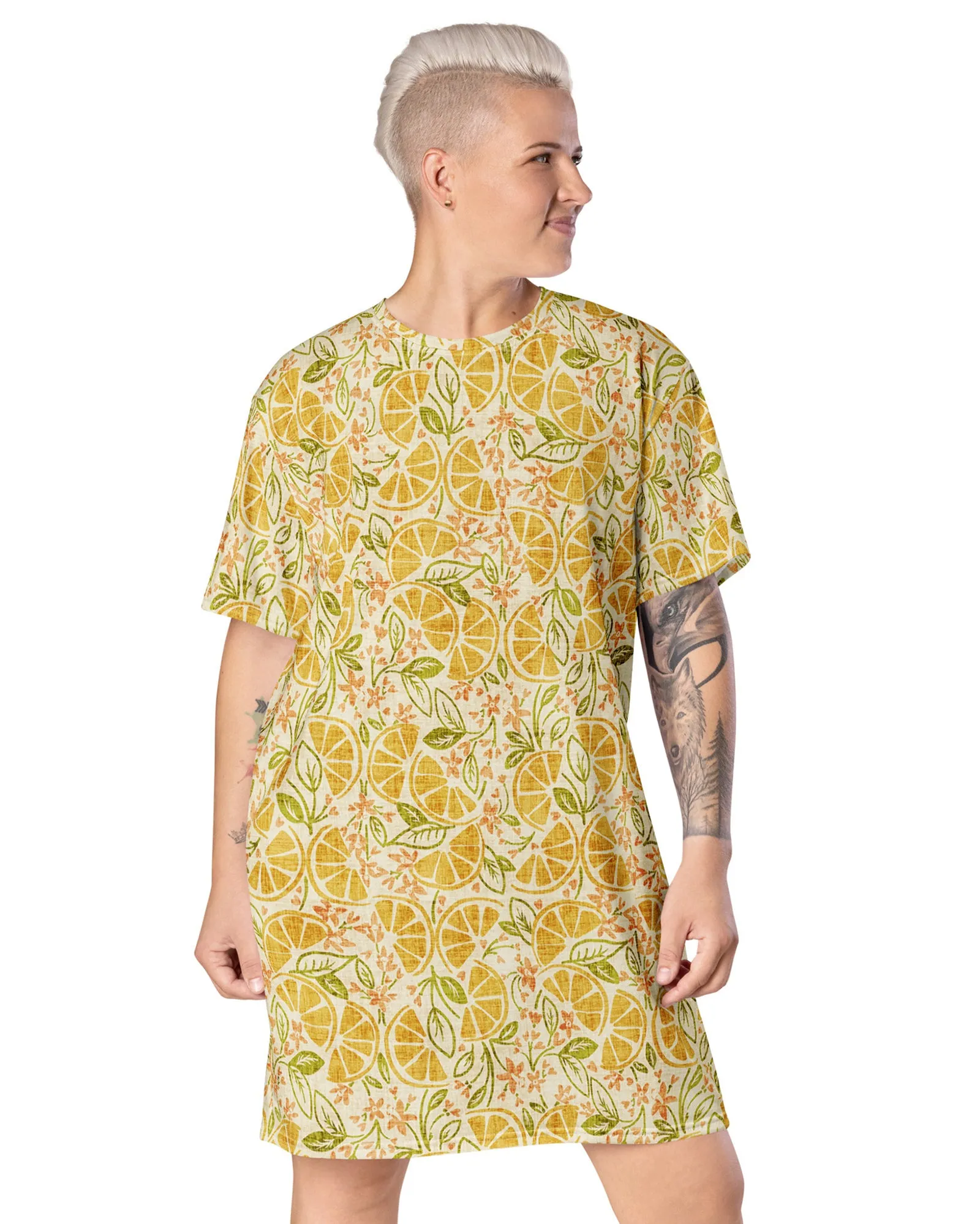 Vintage Citrus T-shirt Dress