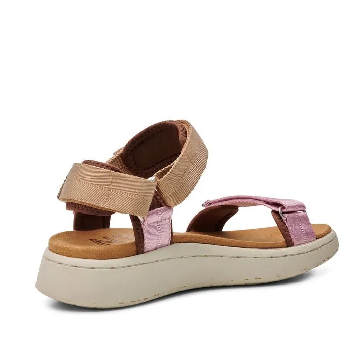 Woden Line Women's 3 Strap Sandal Multi Rose