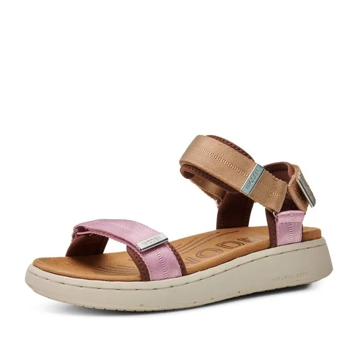 Woden Line Women's 3 Strap Sandal Multi Rose