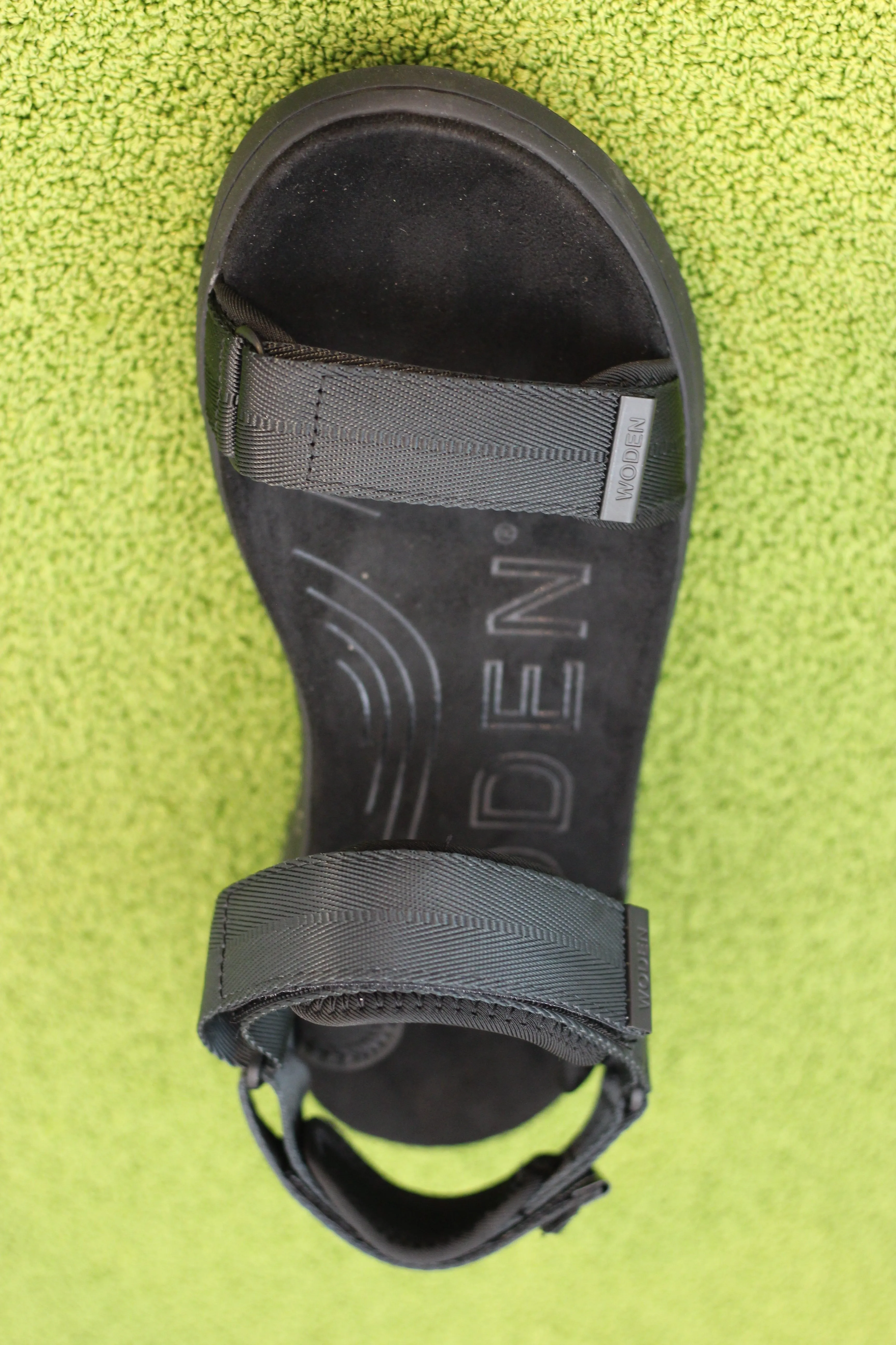 Womens Line Sandal - Black/Black Textile