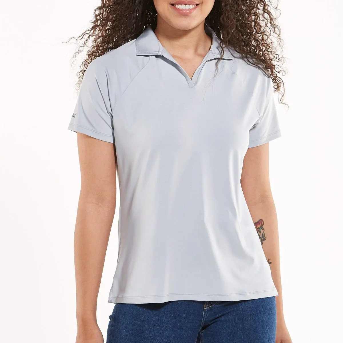 Womens Resort Short Sleeve Polo | Light Grey