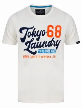 Woods Motif Cotton Jersey T-Shirt in Snow White - Tokyo Laundry