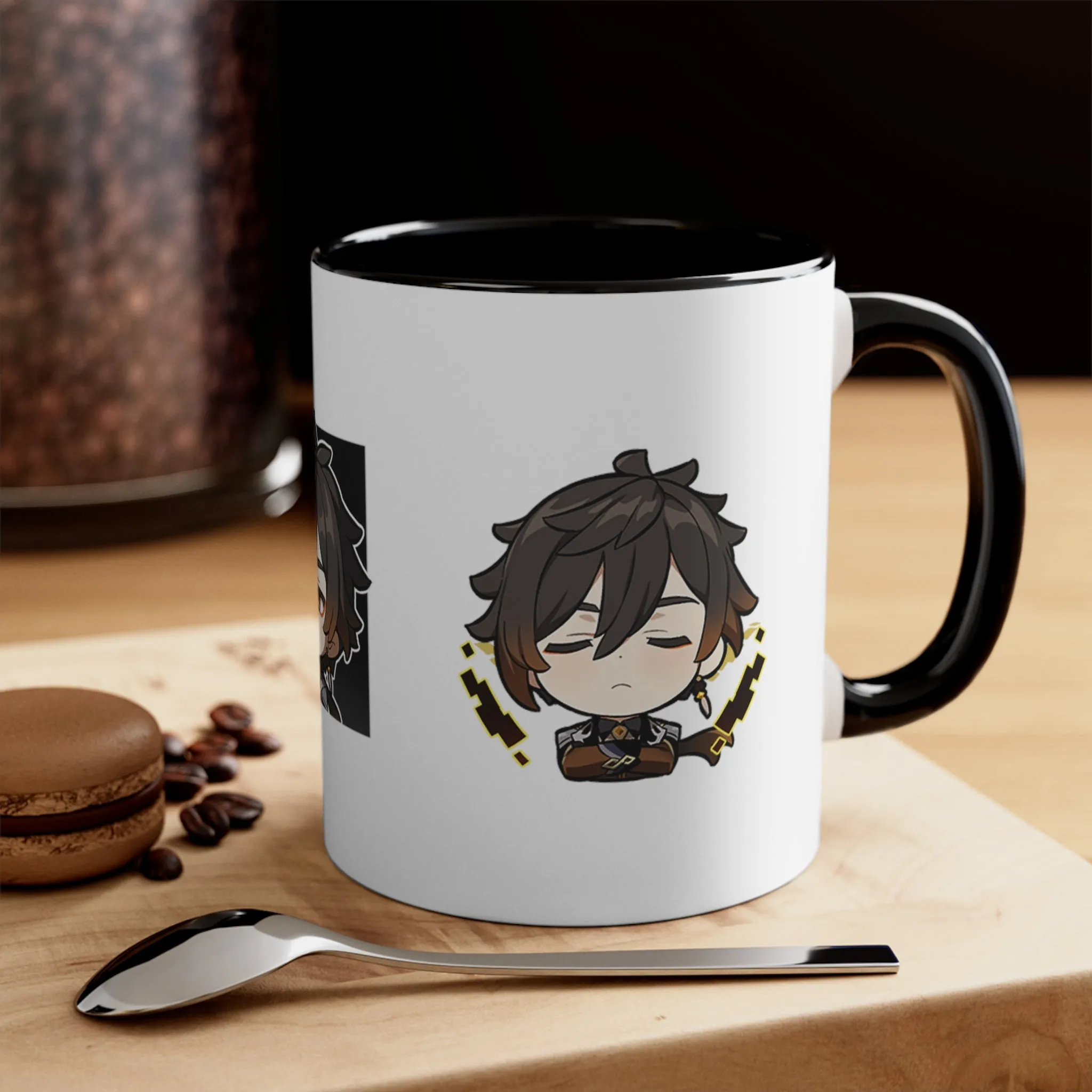 Zhong Li Genshin Impact Accent Coffee Mug, 11oz Cups Mugs Cup Gift For Gamer Gifts Game Anime Fanart Fan Birthday Valentine's Christmas